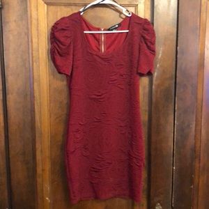 Red rose dress